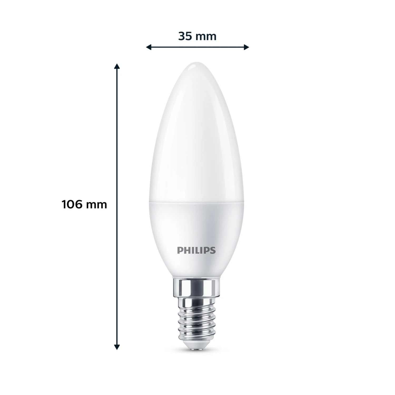 Philips LED-Kerze E14 4,9W 470m 2.700K Matt 6er 3 Philips LED-Kerze E14 4,9W 470m 2.700K Matt 6er – Bild 3