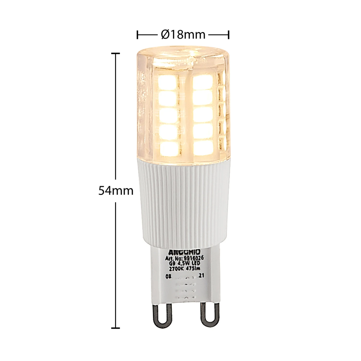 Arcchio LED-Stiftsockellampe G9 4,5W 2.700K 3er 5 Arcchio LED-Stiftsockellampe G9 4,5W 2.700K 3er – Bild 5