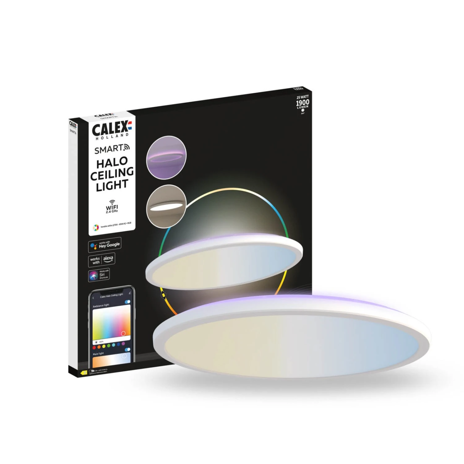 Calex Smart Halo LED-Deckenleuchte, Ø 40 Cm 6 Calex Smart Halo LED-Deckenleuchte, Ø 40 Cm – Bild 6