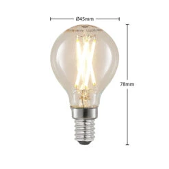 LED-Filamentlampe E14 4W 2700K Tropfen Dimmbar 5er -Modegeschäft Für Heimbeleuchtung 10011809 2