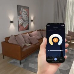 Hama WLAN LED-Wandlampe, App-Steuerung CCT Schwarz -Modegeschäft Für Heimbeleuchtung 10011872 5