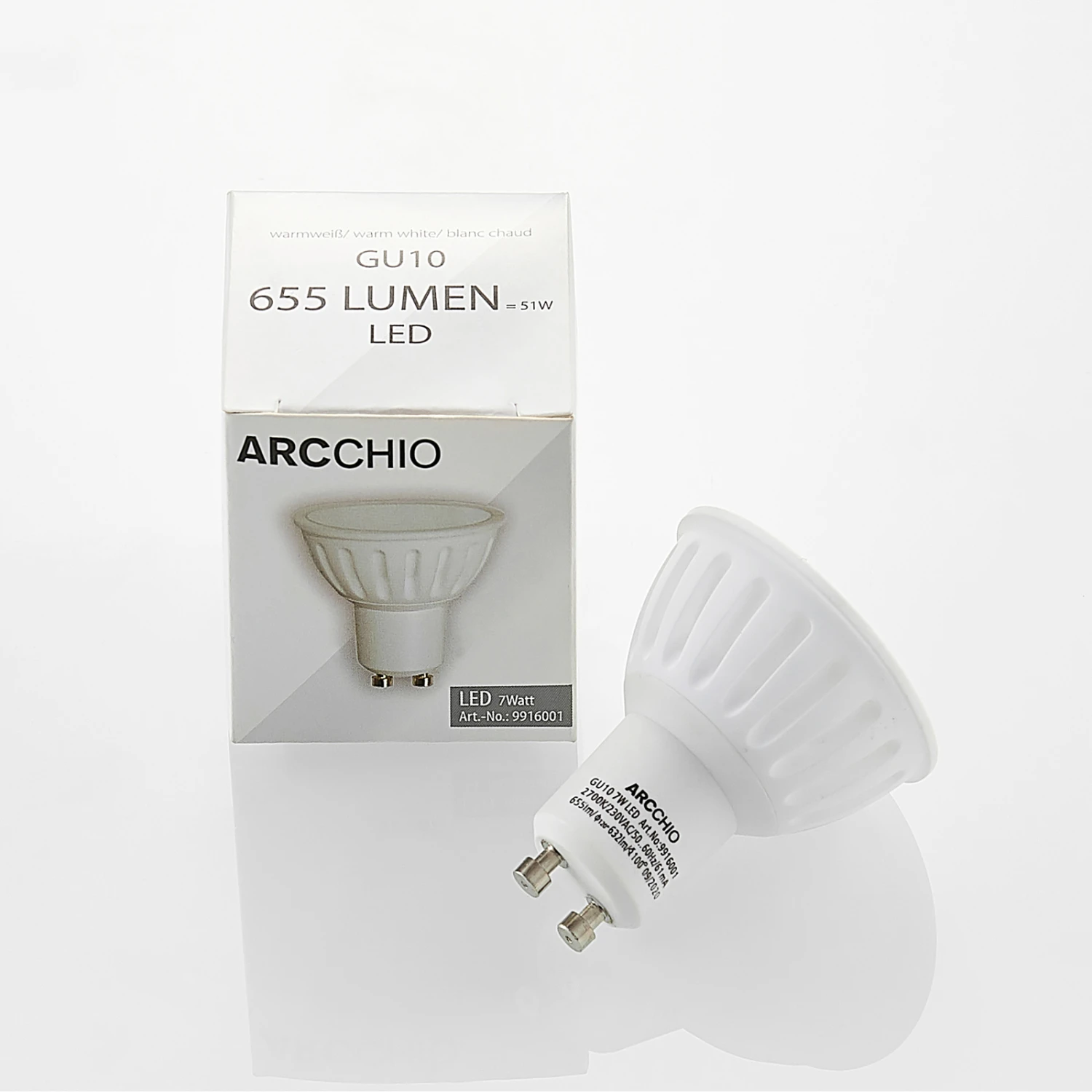 Arcchio LED-Reflektor GU10 100° 7W 2.700K 3er-Set 8 Arcchio LED-Reflektor GU10 100° 7W 2.700K 3er-Set – Bild 8