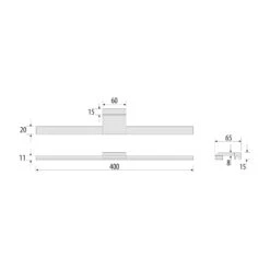 LED-Spiegelleuchte Triga IP44 Schwarz 40cm, 3.000K -Modegeschäft Für Heimbeleuchtung 10013375 4