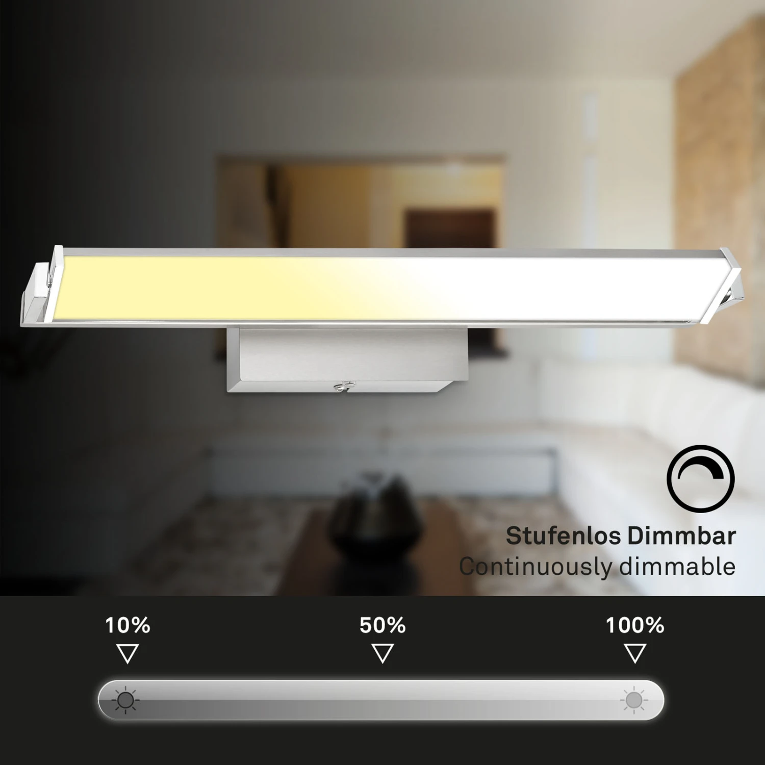 LED-Wandleuchte 3723, Schwenkbar, CCT, Dim, Nickel 7 LED-Wandleuchte 3723, Schwenkbar, CCT, Dim, Nickel – Bild 7