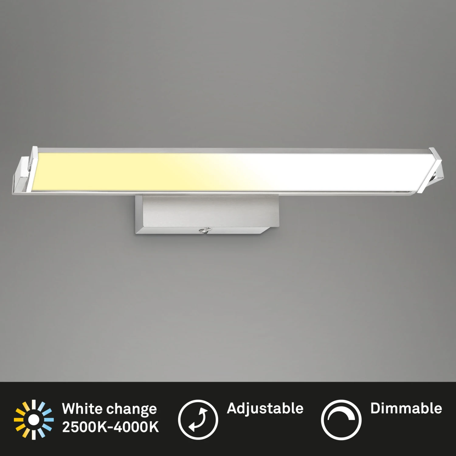 LED-Wandleuchte 3723, Schwenkbar, CCT, Dim, Nickel 8 LED-Wandleuchte 3723, Schwenkbar, CCT, Dim, Nickel – Bild 8