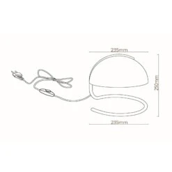 Retro-Tischleuchte Cato Mit Milchglasschirm, Weiß -Modegeschäft Für Heimbeleuchtung 10014823 2