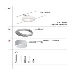 Paulmann DiscLED I Seilsystem 4fl. Bluetooth -Modegeschäft Für Heimbeleuchtung 10015459 3