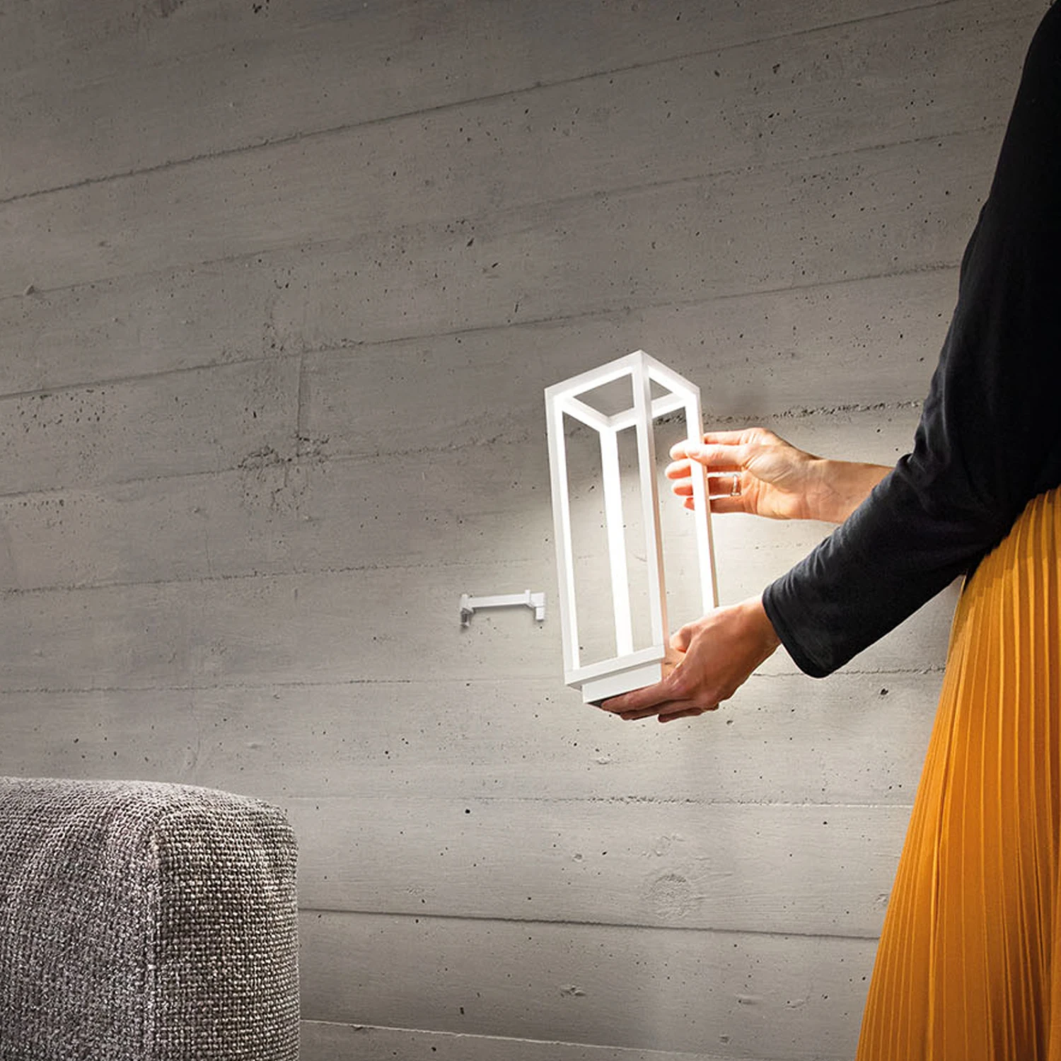 Zafferano Home LED-Akku-Laterne IP54 Weiß 3 Zafferano Home LED-Akku-Laterne IP54 Weiß – Bild 3