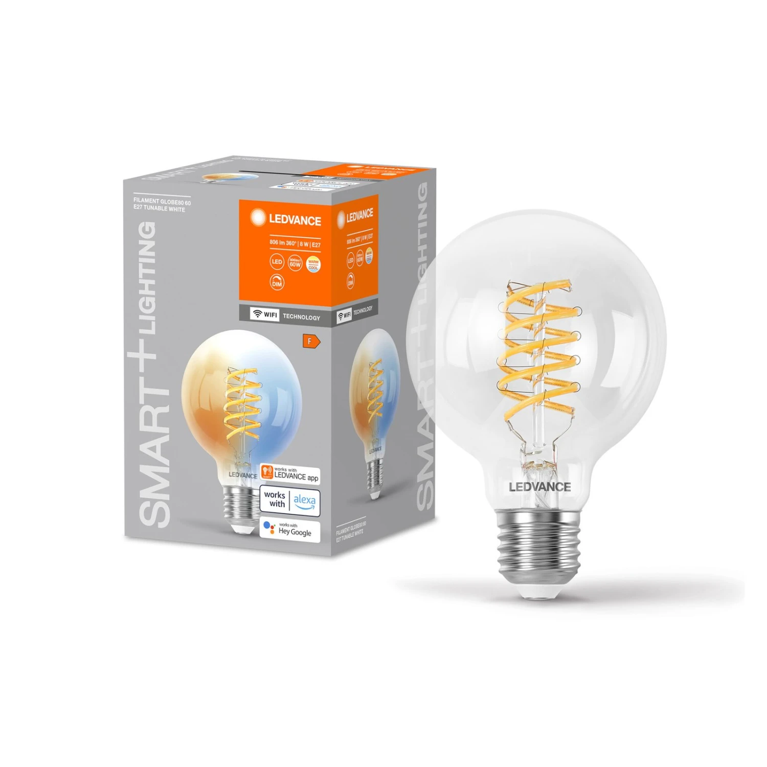 LEDVANCE SMART+ WiFi E27 8W LED G80 Klar 827-865 3 LEDVANCE SMART+ WiFi E27 8W LED G80 Klar 827-865 – Bild 3