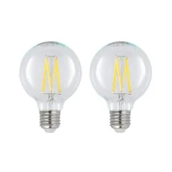 LED E27 8W G80 2.700K Filament Dimmbar Klar 2er