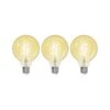 Prios LED-Globe E27 G95 4,9W WLAN Klar Amber, 3er