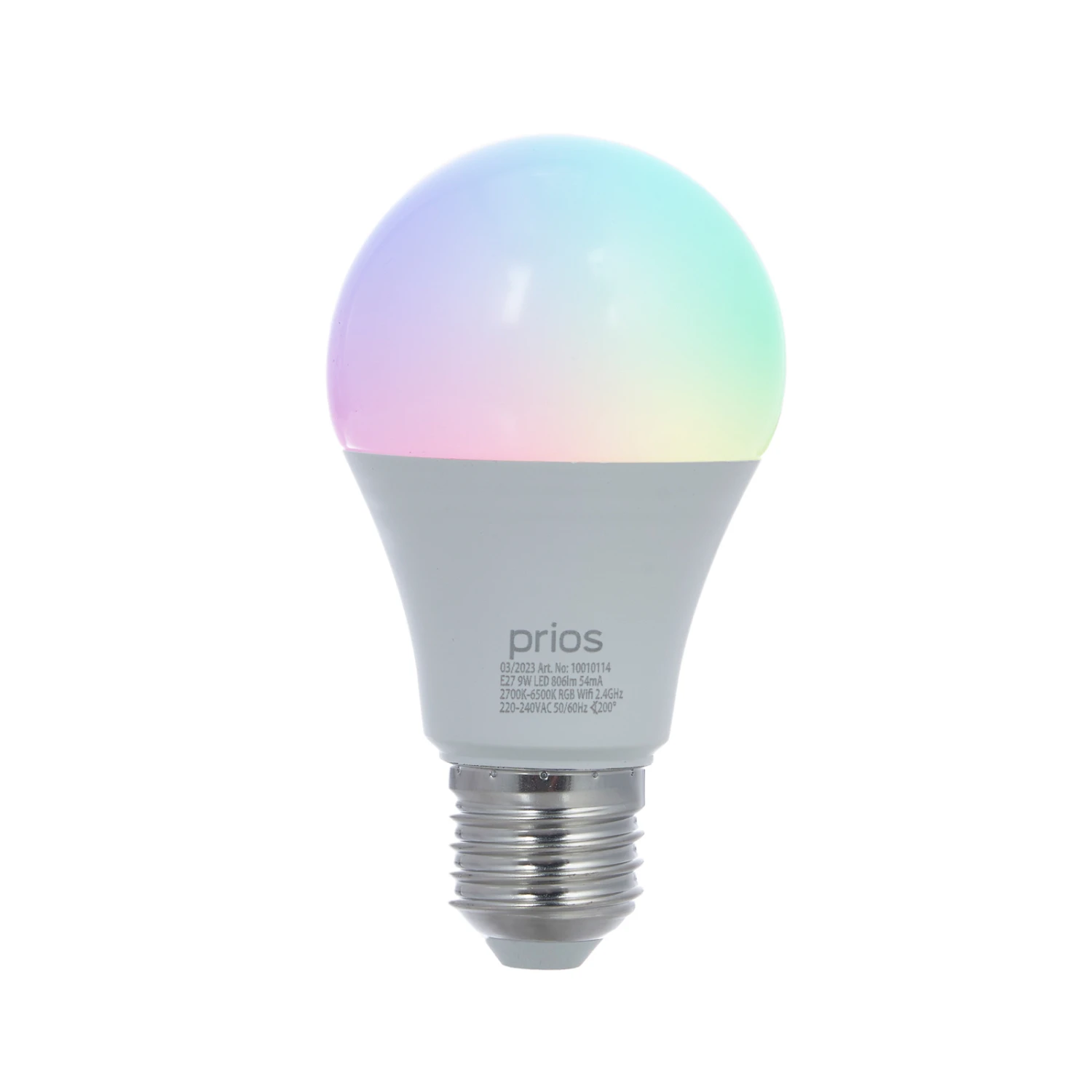 Prios LED-E27-Lampe A60 9W RGBW WLAN Matt 3er-Set 2 Prios LED-E27-Lampe A60 9W RGBW WLAN Matt 3er-Set – Bild 2