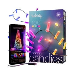 Twinkly Candies, 100 Kerzen, Smart, Kabel Grün, 6m -Modegeschäft Für Heimbeleuchtung 10018759 8