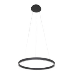 LED-Hängeleuchte Ringlux Ø 60cm 2-flammig Schwarz