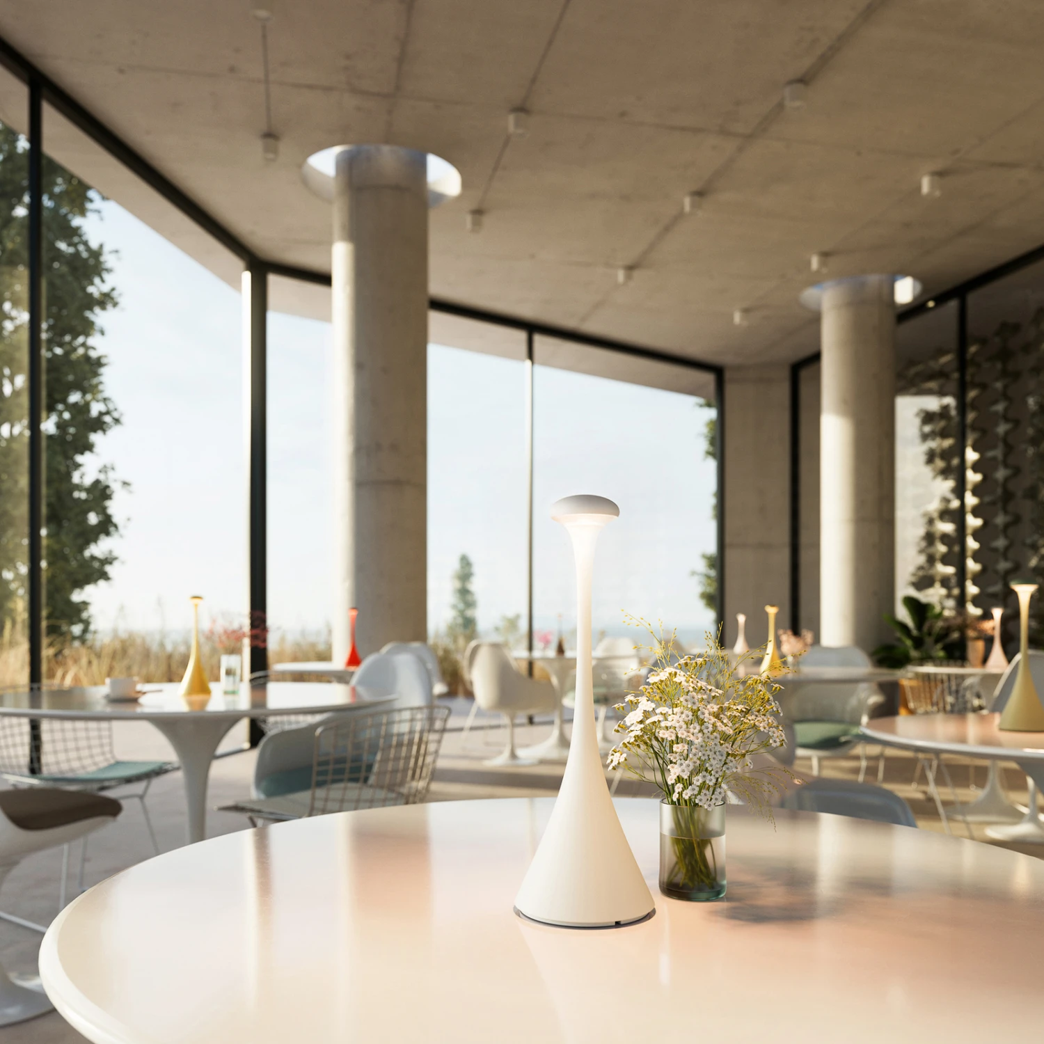 LED-Akku-Tischleuchte Nudrop, IP54, Schneeweiß 2 LED-Akku-Tischleuchte Nudrop, IP54, Schneeweiß – Bild 2