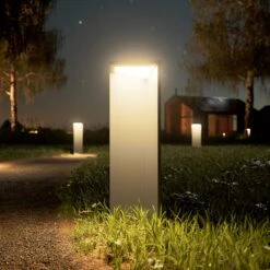 LED-Akku-Solarleuchte Nusolar Anthrazit, Höhe 50cm