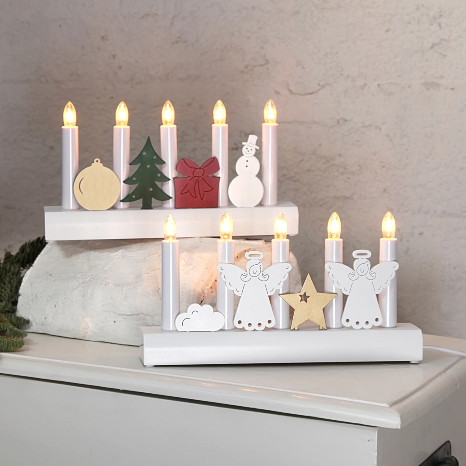 Bunter Kerzenleuchter Julia M. Weihnachtsmotiven 4 Bunter Kerzenleuchter Julia M. Weihnachtsmotiven – Bild 4