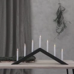 Kerzenleuchter Arrow, Flach, 7flammig, Schwarz -Modegeschäft Für Heimbeleuchtung 1523726 2