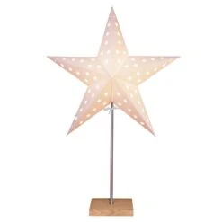 Standstern Leo Mit Sternenmuster, Weiß/eiche 6 Standstern Leo Mit Sternenmuster, Weiß/eiche -Modegeschäft Für Heimbeleuchtung 1523743 2
