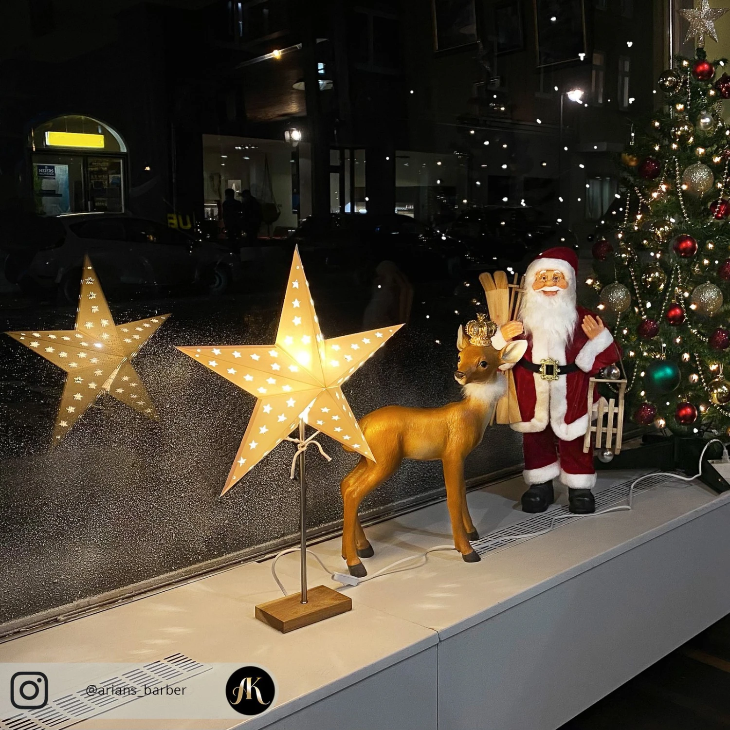 Standstern Leo Mit Sternenmuster, Weiß/eiche 4 Standstern Leo Mit Sternenmuster, Weiß/eiche – Bild 4