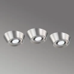 3-er Set LED-Unterbauleuchten PAL CF, 12 Cm Ø