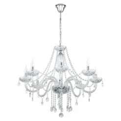 EGLO Kronleuchter Basilano Glas Transparent, 8-flammig -Modegeschäft Für Heimbeleuchtung 3031838 2