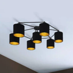 EGLO Deckenlampe Staiti Schwarz Mit Schirmen