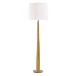 HerzBlut Conico Stehleuchte, Weiß, Eiche Geölt -Modegeschäft Für Heimbeleuchtung 4543081 2