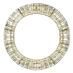 LED-Weihnachtskranz, Gold, 2.000 LEDs, Ø 75cm