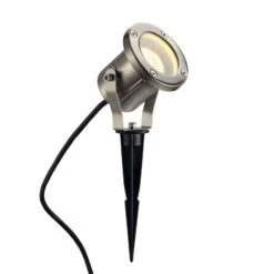 SLV Nautilus 10 Erdspießstrahler, Rund, Edelstahl