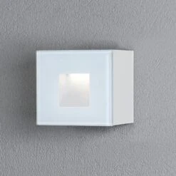 Konstsmide LED-Außenwandleuchte Chieri, 8 X 8 Cm, Weiß