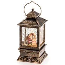 Festliche Deko-Laterne Weihnachtsmann Und Kinder -Modegeschäft Für Heimbeleuchtung 5524780 2