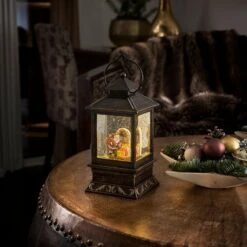 Festliche Deko-Laterne Weihnachtsmann Und Kinder -Modegeschäft Für Heimbeleuchtung 5524780 3