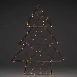 LED-Dekoleuchte Weihnachtsbaum, Schwarz, 100fl