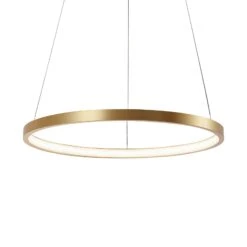 LED-Pendelleuchte Circle, Gold, Ø 39 Cm