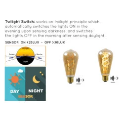 LED-Lampe E27 ST64 4W 2.200K Amber Mit Sensor 7 LED-Lampe E27 ST64 4W 2.200K Amber Mit Sensor -Modegeschäft Für Heimbeleuchtung 6055635 3