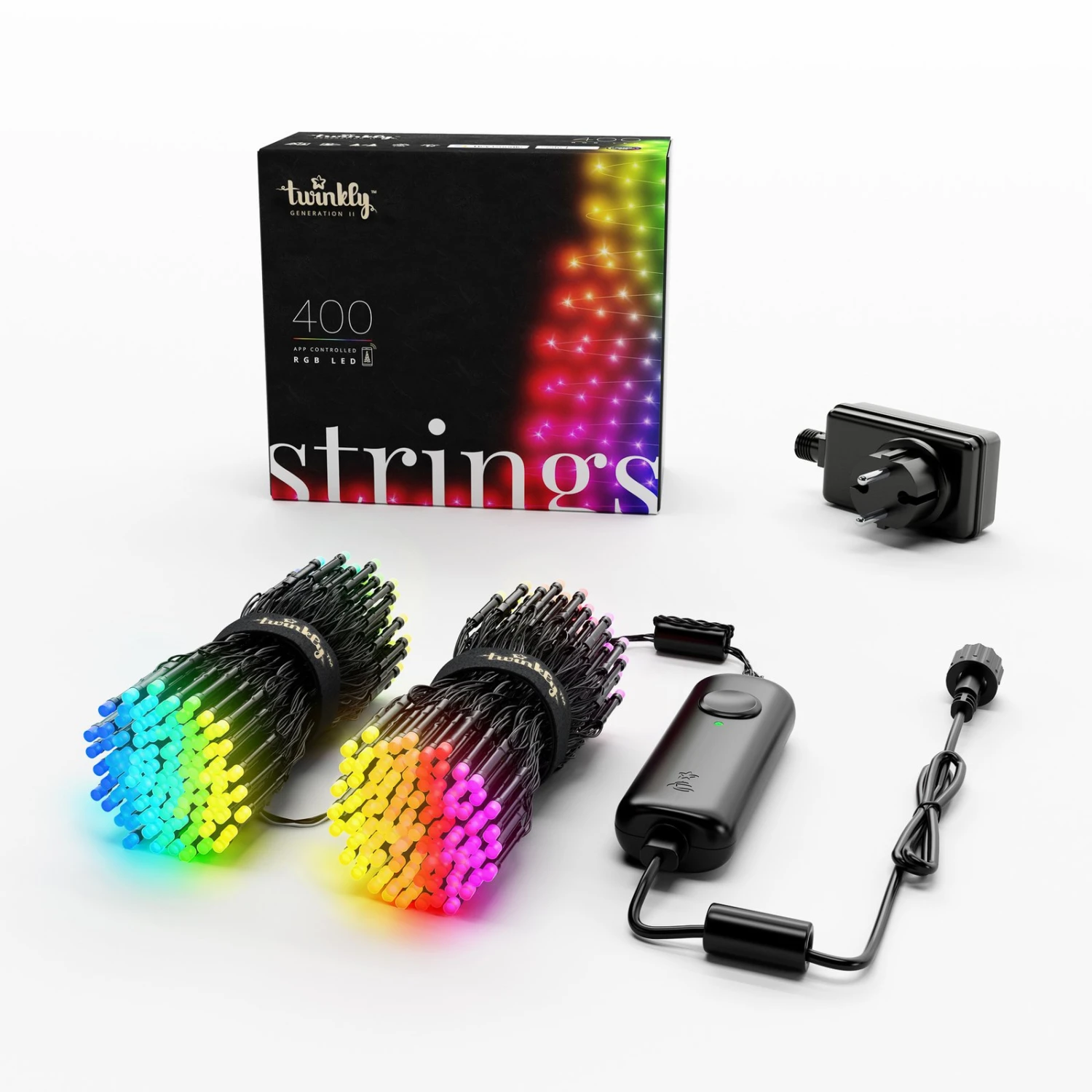 Lichterkette Twinkly RGB, Schwarz, 400-flammig 32m 3 Lichterkette Twinkly RGB, Schwarz, 400-flammig 32m – Bild 3