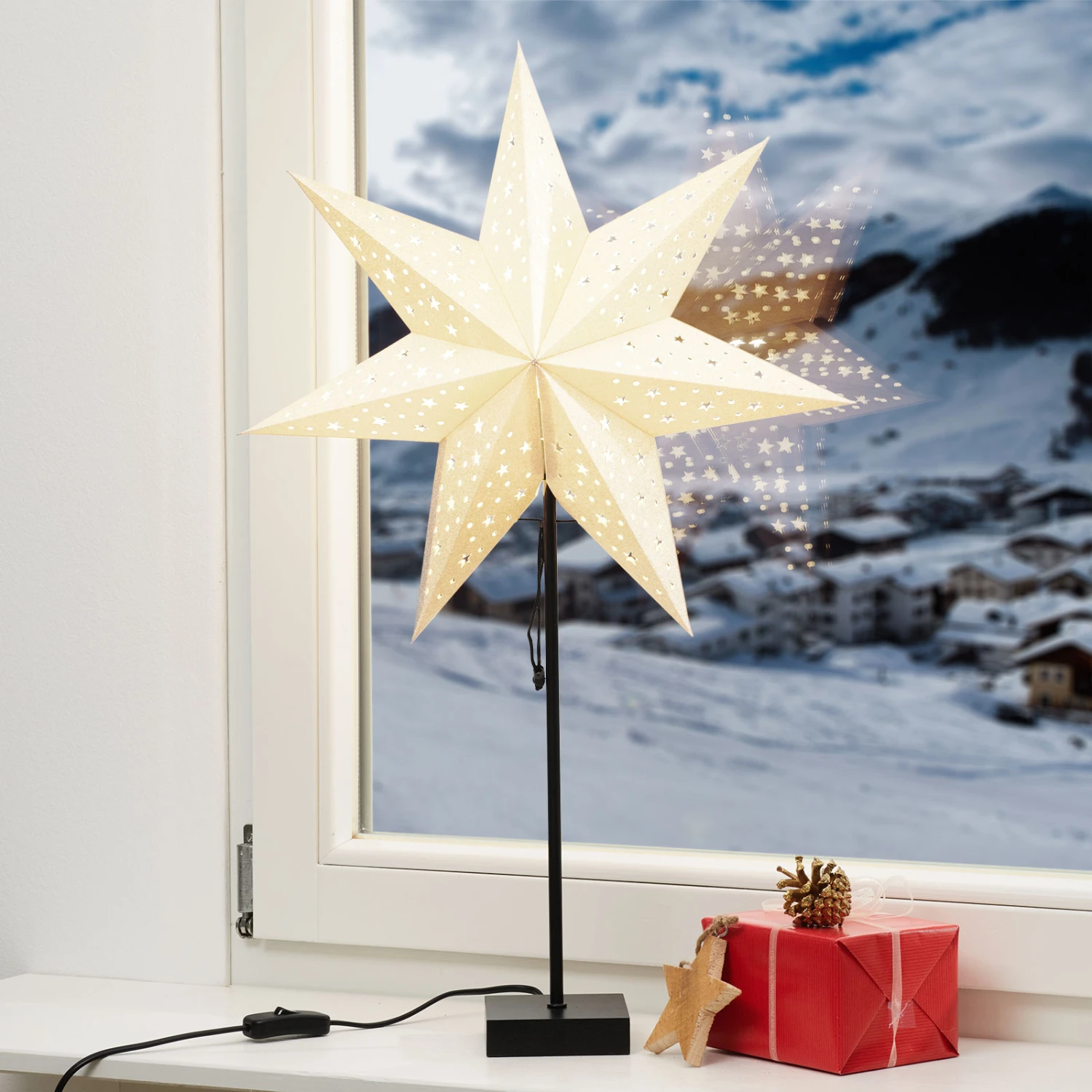 Markslöjd Stand-Stern Solvalla, Höhe 69 Cm, Gold 1 Markslöjd Stand-Stern Solvalla, Höhe 69 Cm, Gold