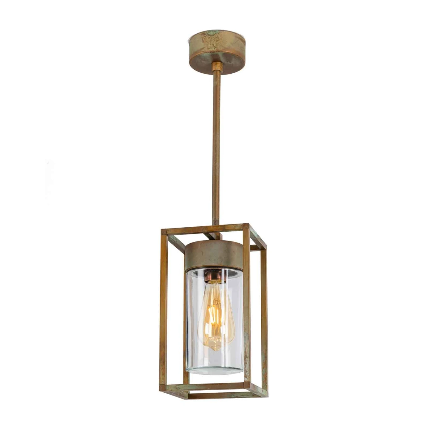 Hängeleuchte Cubic³ 3368 Messing Antik/klar 2 Hängeleuchte Cubic³ 3368 Messing Antik/klar – Bild 2