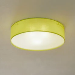 Grüne Textil-Deckenleuchte Jitendra