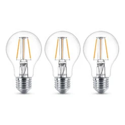 Philips LED-Lampe Classic E27 4,3W 2.700K Klar 3er