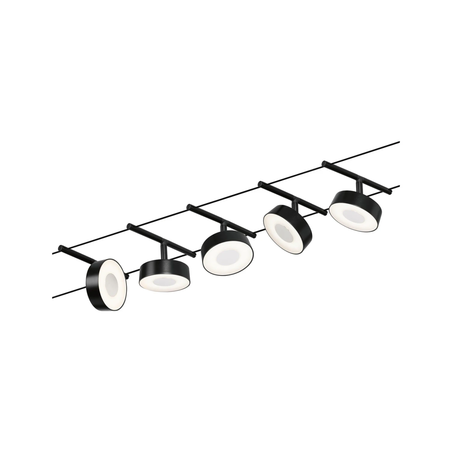 Paulmann Circle LED-Seilsystem 5fl. Schwarz Matt 2 Paulmann Circle LED-Seilsystem 5fl. Schwarz Matt – Bild 2