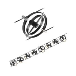 Paulmann Cardan Seilsystem Achtflammig, Schwarz M.