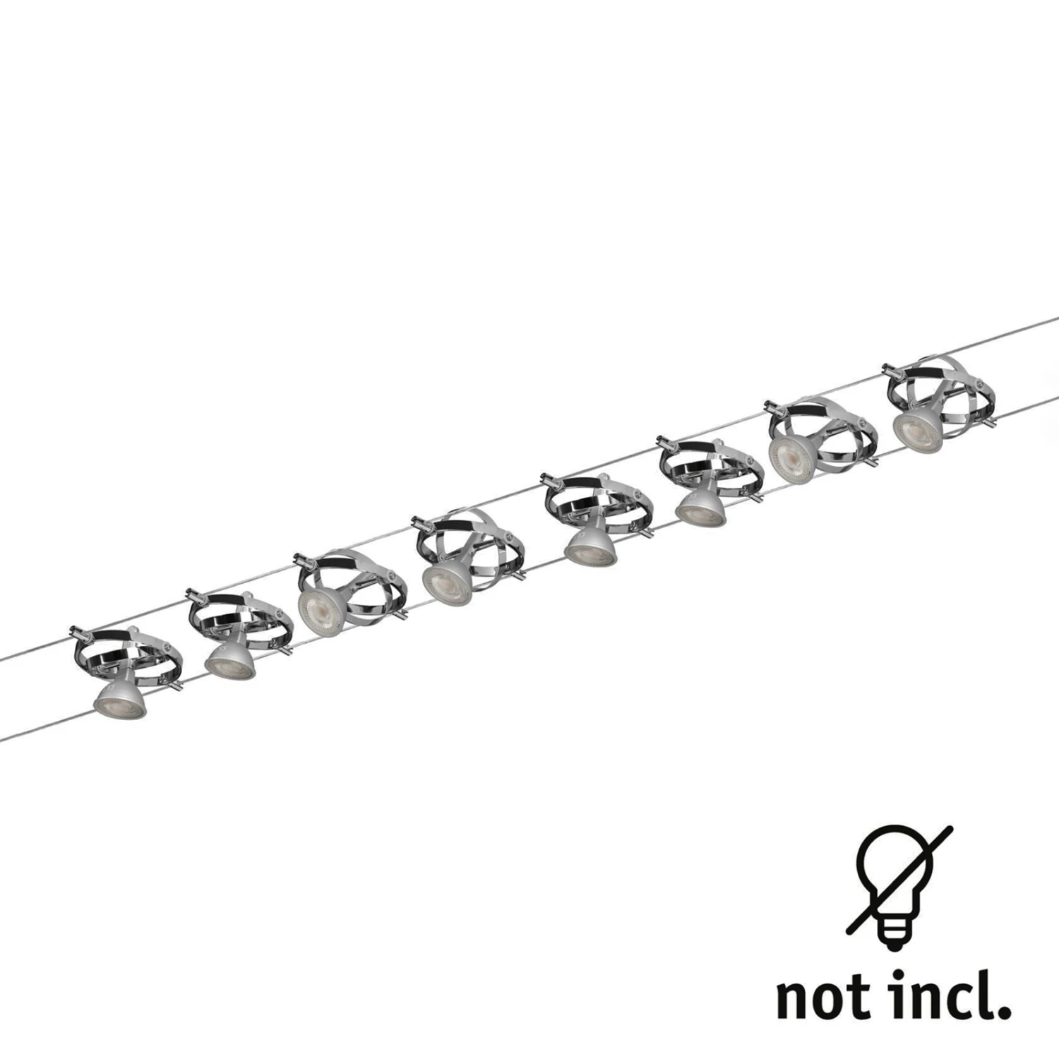 Paulmann Cardan Seilsystem 8fl. Chrom Matt/chrom 3 Paulmann Cardan Seilsystem 8fl. Chrom Matt/chrom – Bild 3