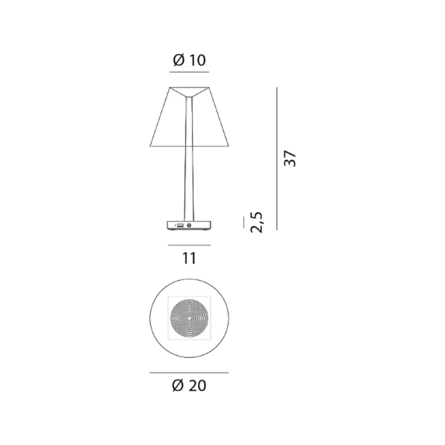 Rotaliana Dina+ T1 LED-Akkutischleuchte Creme 6 Rotaliana Dina+ T1 LED-Akkutischleuchte Creme – Bild 6