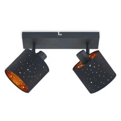 Lindby Darima Deckenstrahler, Zweiflammig, Schwarz -Modegeschäft Für Heimbeleuchtung 8032609 2