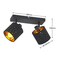 Lindby Darima Deckenstrahler, Zweiflammig, Schwarz -Modegeschäft Für Heimbeleuchtung 8032609 3