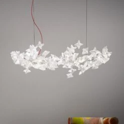 Slamp Hanami Suspension Hängelampe, Rotes Kabel