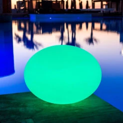 Schwimmfähige LED-Dekoleuchte Flatball L -Modegeschäft Für Heimbeleuchtung 8590013 4