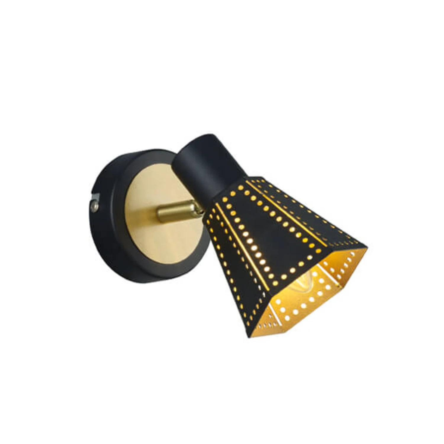 Spezieller Wandspot Houston, Schwarz-gold 1 Spezieller Wandspot Houston, Schwarz-gold